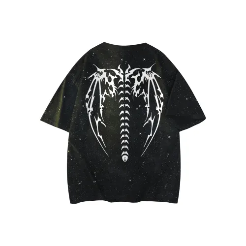 Kepu T Shirt Unisex Tie Dye Black