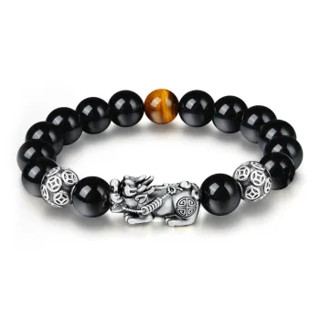 HAPPY BEAN Obsidian Bracelets Unisex