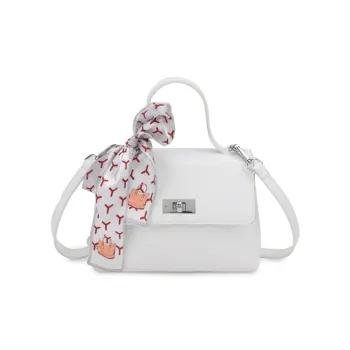 Yalu PU Crossbody One Shoulder Handbag Women's White/Ecru Black/Gray