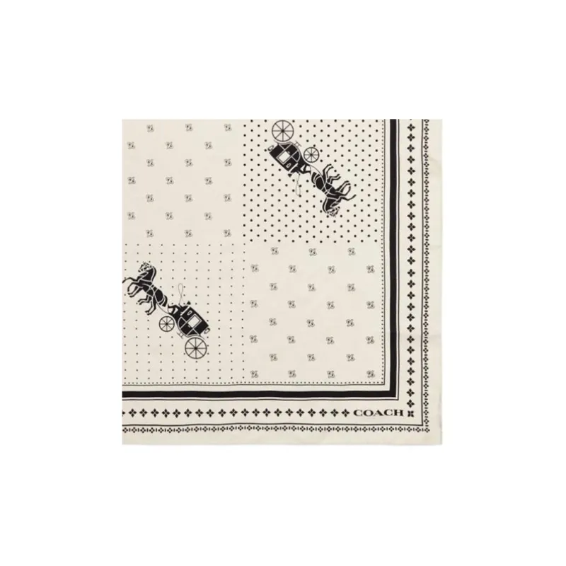 COACH Silk Headwraps Unisex White-2