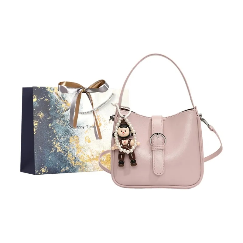 Iman's House PU One Shoulder Handbag Women's White/Yellow/Pink/Black-8