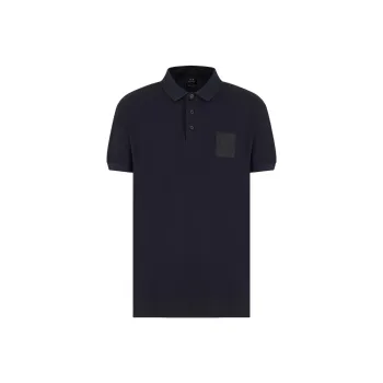 ARMANI EXCHANGEAE SS24 Polo Shirt Men's Marine Blue