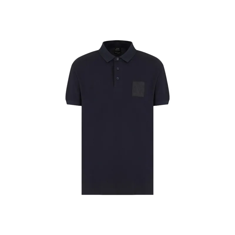 ARMANI EXCHANGEAE SS24 Polo Shirt Men's Marine Blue-0
