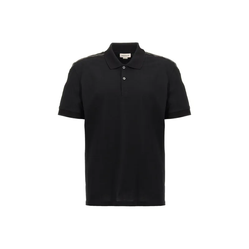 Alexander McQueen Classic Band Detailed Polo Shirt-0