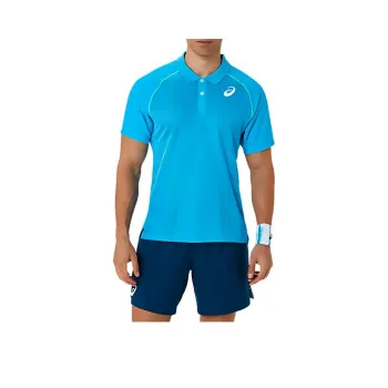 Asics Polo Shirts Men Blue