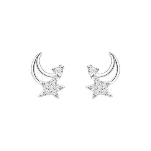 Universe Search S925 Silver Stud Earrings Women's