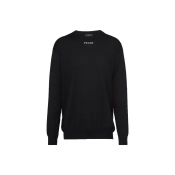 PRADA Logo Detailed Crewneck Knitted Jumper