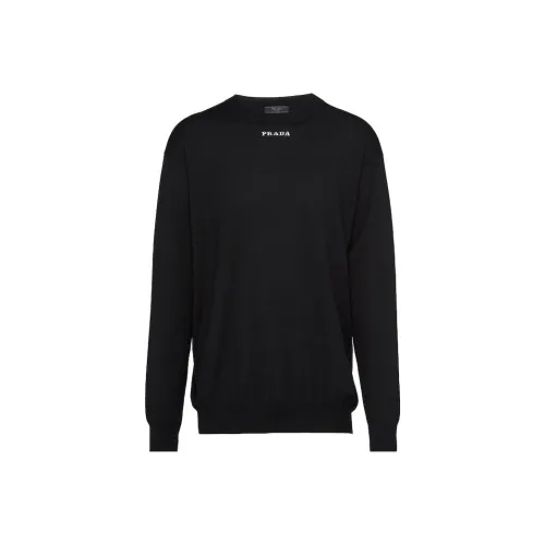 PRADA Logo Detailed Crewneck Knitted Jumper