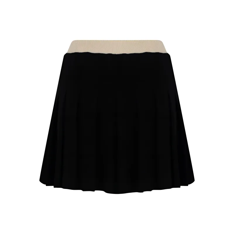 MaxMara Studio Pleated Knitted Skirt-1