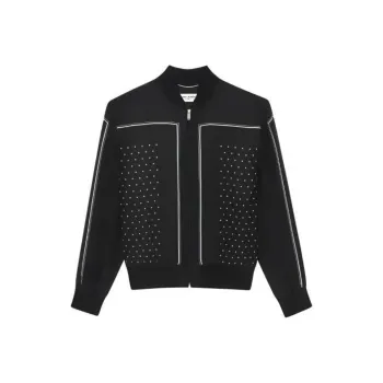SAINT LAURENT Polka dot Pattern Bomber Jacket