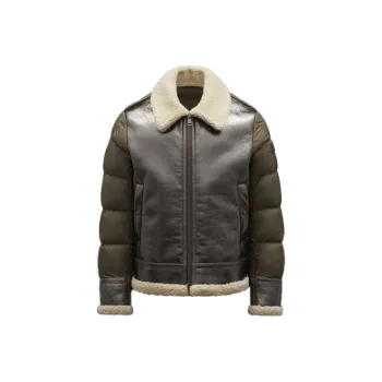 Moncler Down Jackets Men Metallic Silver