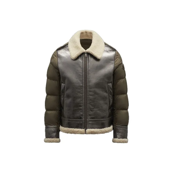 Moncler Down Jackets Men Metallic Silver-0