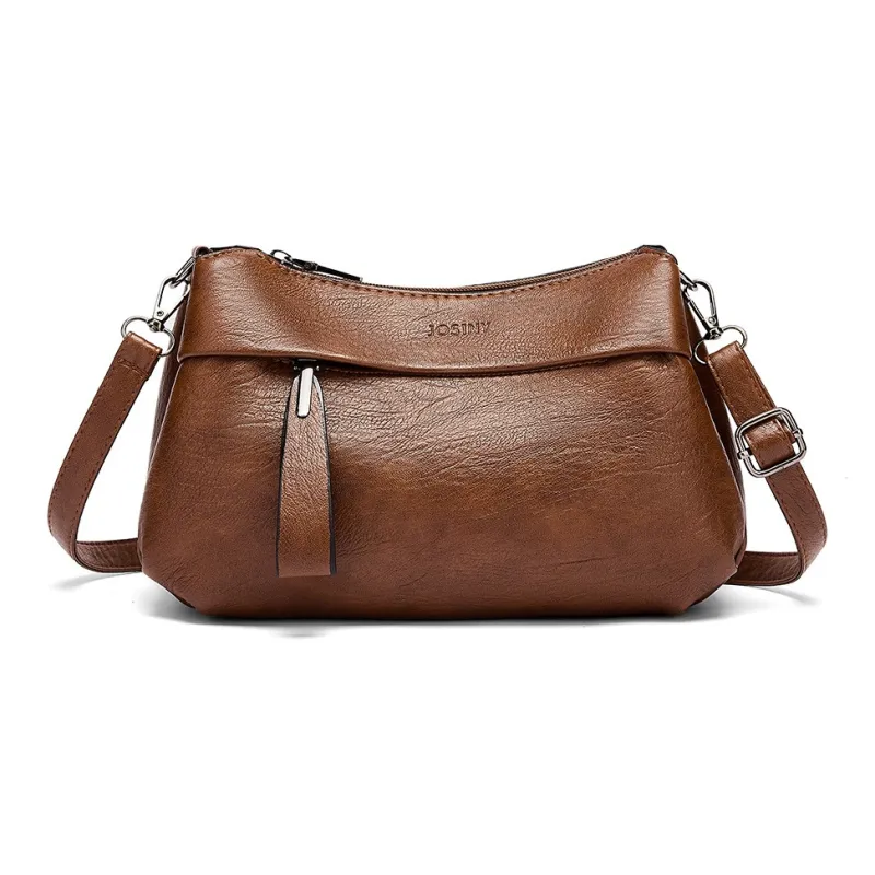 JOSINY Synthetic Leather Shoulder Bag Women's Knight Black/Misty Brown-8