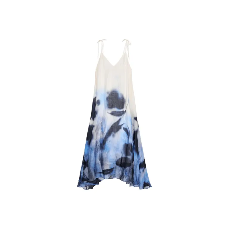 ZARA ZW Series Slip Dress Women's Nude/Blue-1