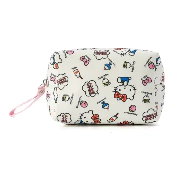 Sanrio Hello Kitty Canvas Makeup Bag Women's Blue