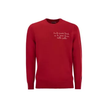 MC2 Saint Barth Heron Slogan Embroidered Jumper