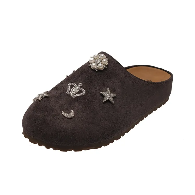 CZRSK Abrasion Resistant Slip Resistant Quiet Closed Toe Slippers Women's-5