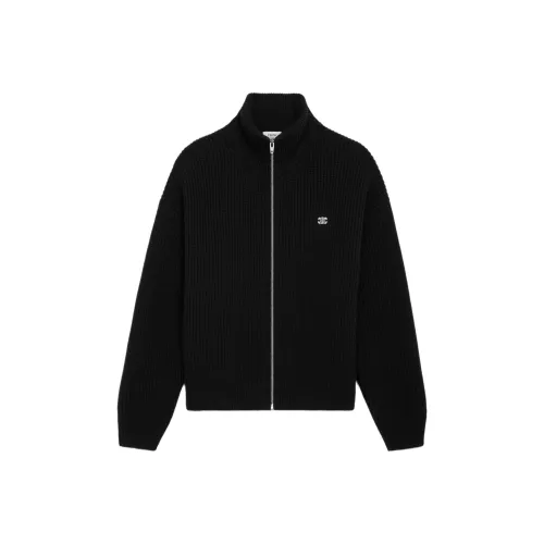 CELINE Triomphe Trucker Sweater In Ribbed Wool