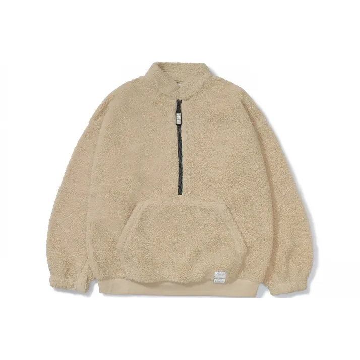 MADNESS Loose Fit Thickened Jacket Unisex Beige-0