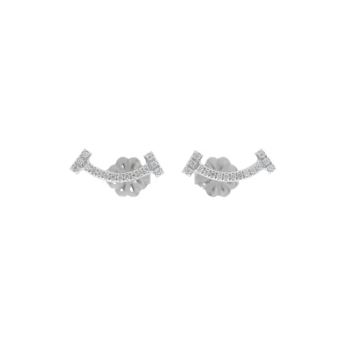 TIFFANY & CO. T Earrings Women's Silver