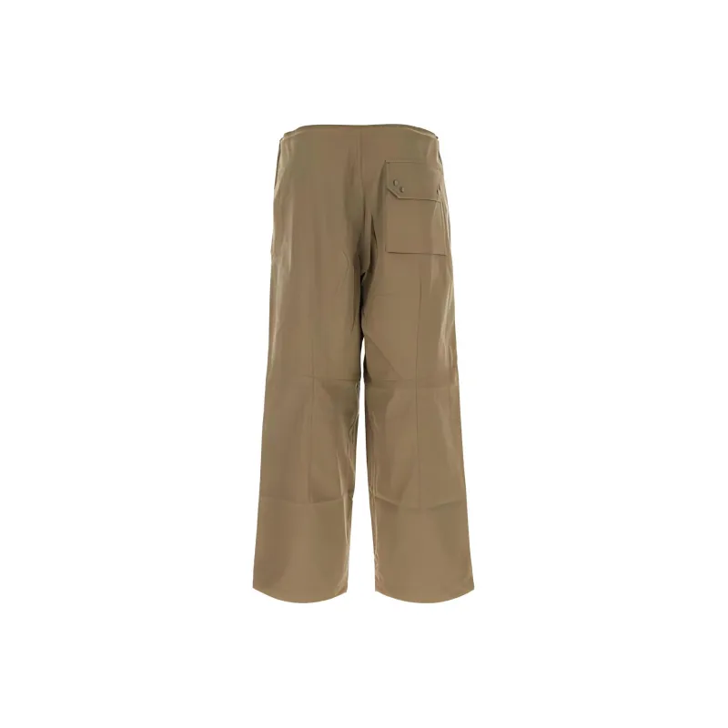 TEN C Drawstring Layered Designed Wide Leg Trousers-1