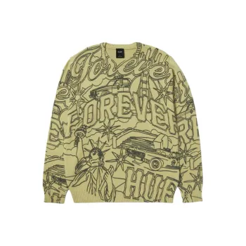 HUF Sweaters Unisex Light Green