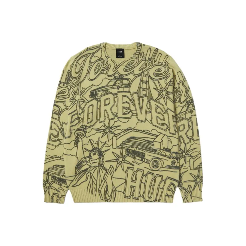 HUF Sweaters Unisex Light Green-0
