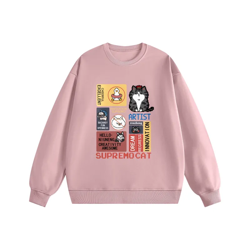 Supremo Cat Sweatshirts Unisex-4