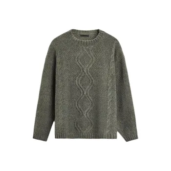 ZARA Sweaters Men Gray Green