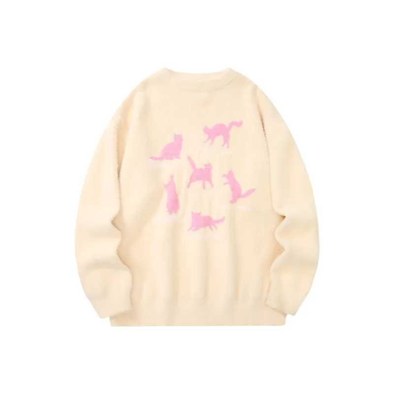 Suamoment Casual Loose Fit Wool Knitwear Unisex-12