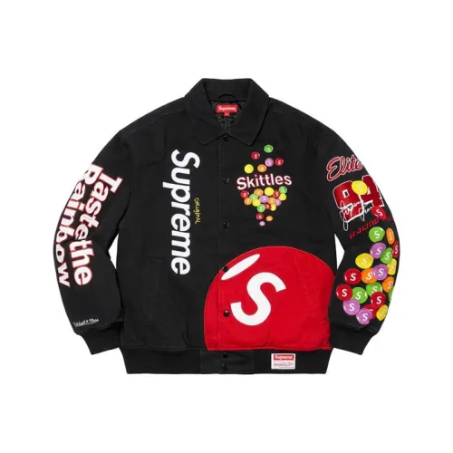 Supreme Skittles Mitchell & Ness Varsity Jacket