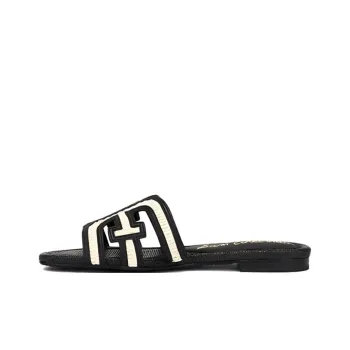SAM EDELMAN Slip Resistant Abrasion Resistant Slide Slippers Women's Black White
