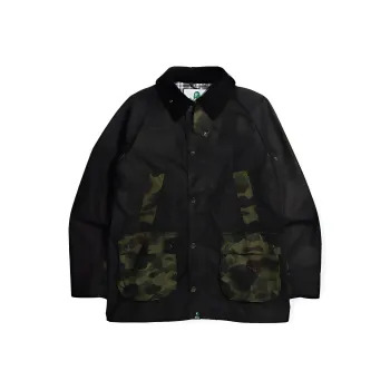 A BATHING APE X Barbour 1st Camo Bedale Jacket