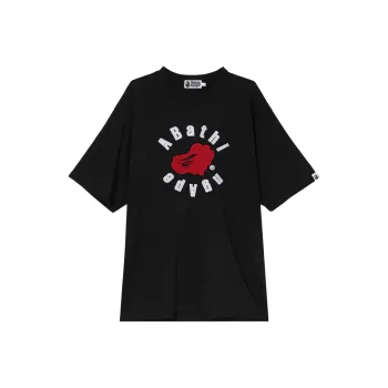 A BATHING APE Circular Ape Head Relaxed Fit Tee