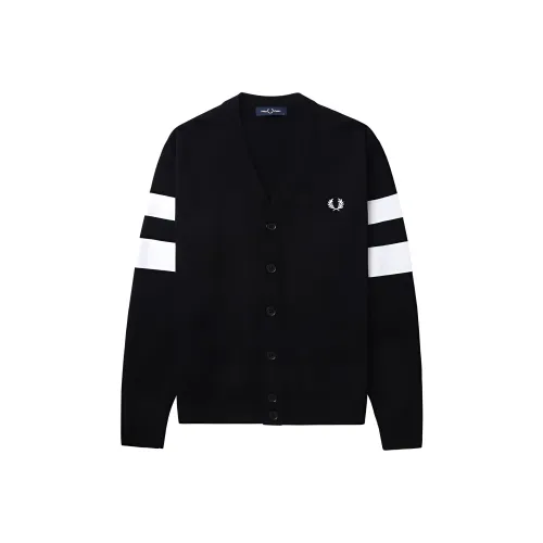 FRED PERRY Logo embroidered Button up Cardigan