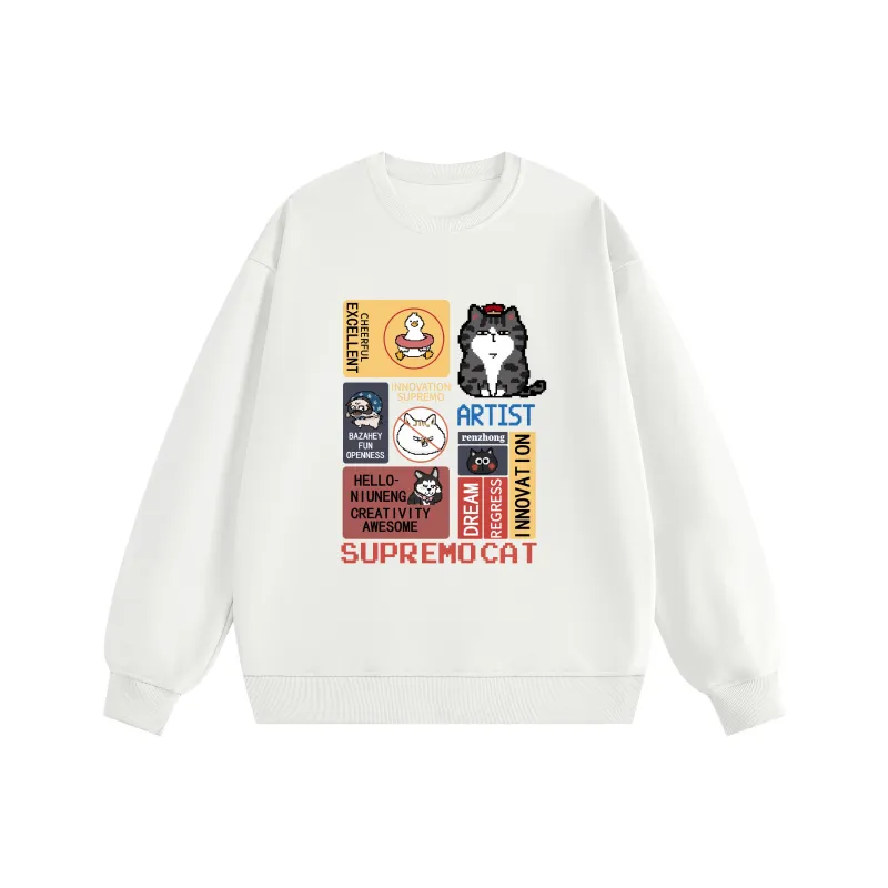 Supremo Cat Sweatshirts Unisex-2