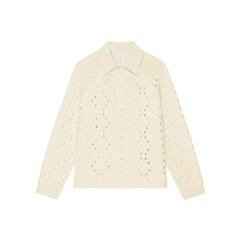 Givenchy Ribbed Collar Knit Sweater-0