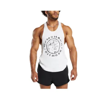 GYMSHARK LEGACY STRINGER Tank Tops Men's White