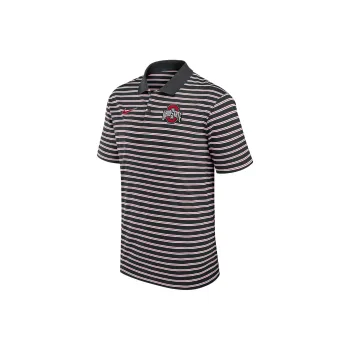 Nike Ohio State Buckeyes Primetime Victory Striped Men's Nike Dri FIT College Polo