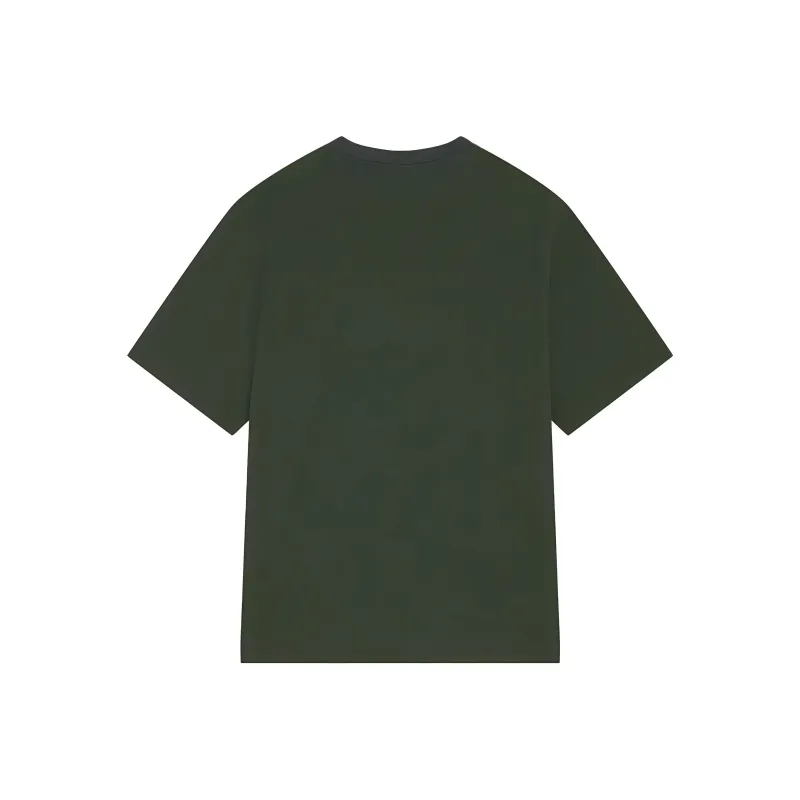 Maison Kitsune Logo Embroidered Crewneck T Shirt-1