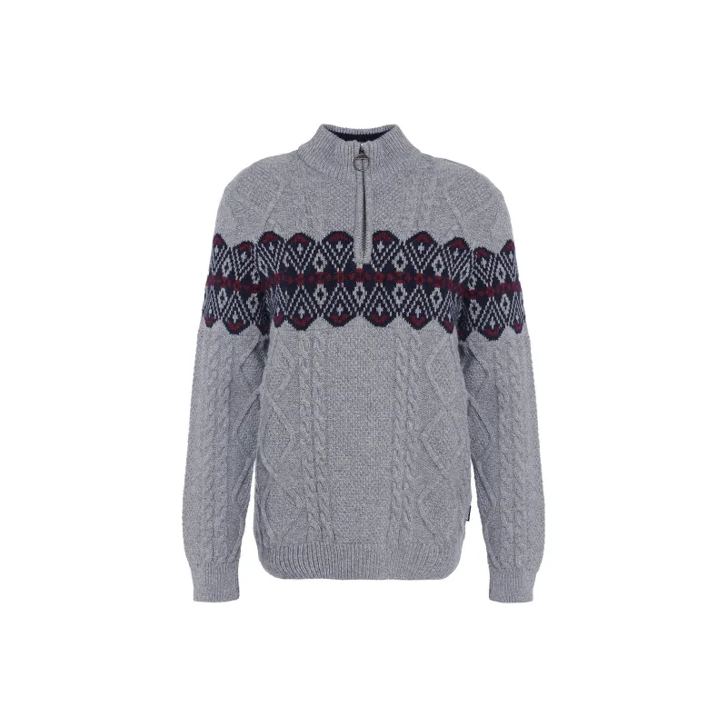 BARBOUR Alwinton Half Zip Jumper Sweater Men's Gray-0