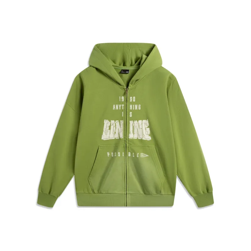 LiNing Sports Life Collection Sweatshirt Unisex Grasshopper Green-0