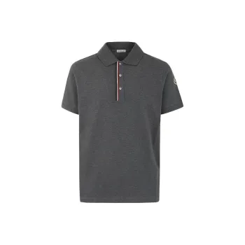 Moncler Polo Shirts Men Gray