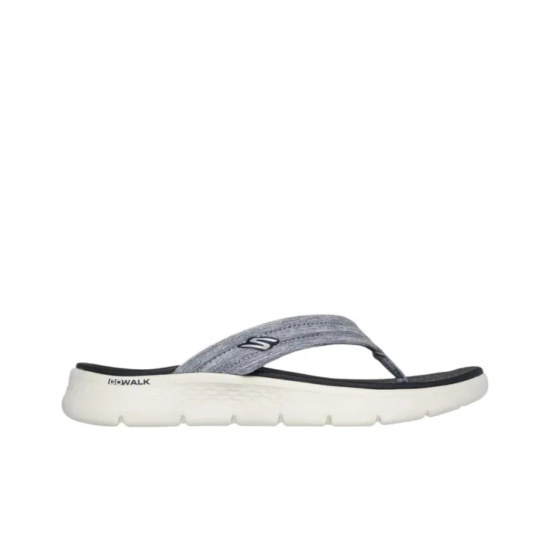Skechers Go Walk Fle Quiet Abrasion Resistant Slip Resistant Flip Flops Women's Gray-1