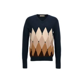 BALLANTYNE Diamond-pattern Cashmere Sweater