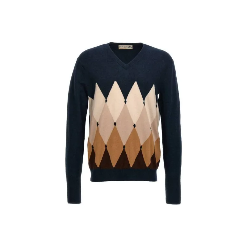 BALLANTYNE Diamond-pattern Cashmere Sweater-0