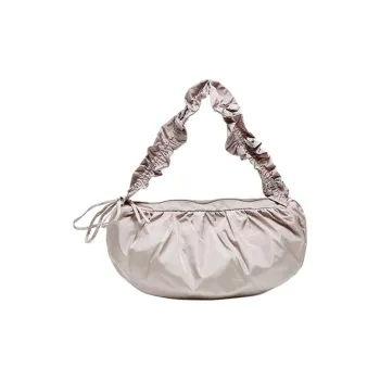 Three Blessings Nylon Dumpling Bag Shoulder Bag Medium Size Women's Gray/Black/Blue Floral
