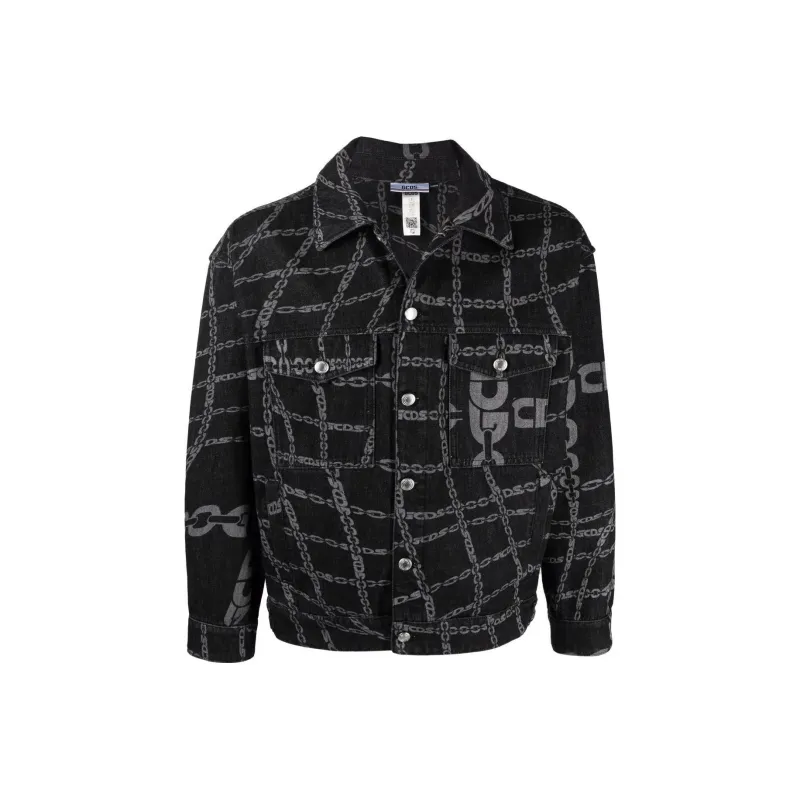 GCDS One Piece Jackets Men Black-0