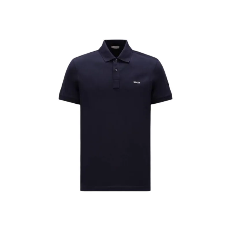 Moncler Polo Shirt Men's Marine Blue-0