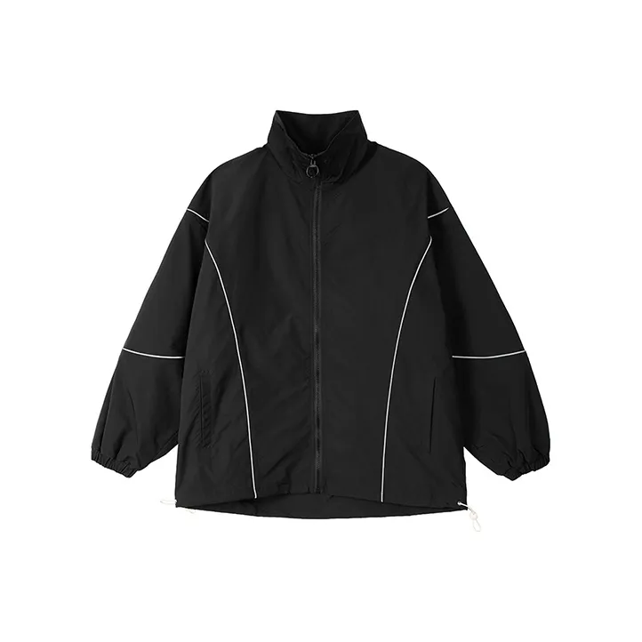Nengmao Store Loose Fit Jacket Unisex Black-0